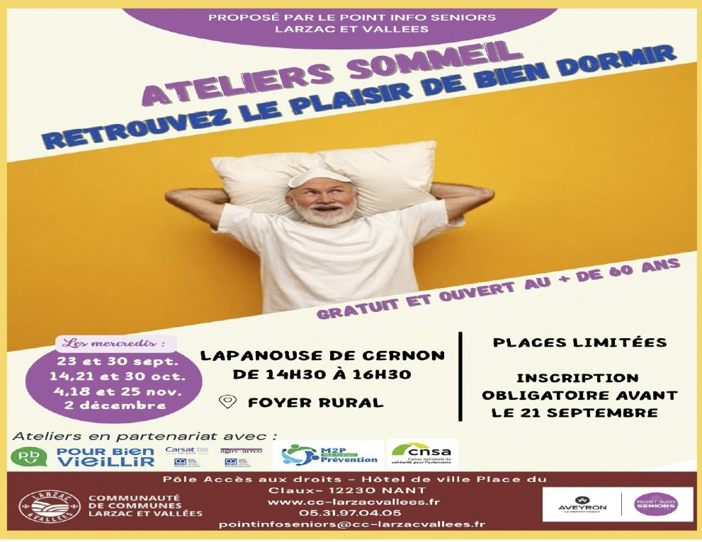 ATELIERS GRATUITS POUR LES SENIORS
